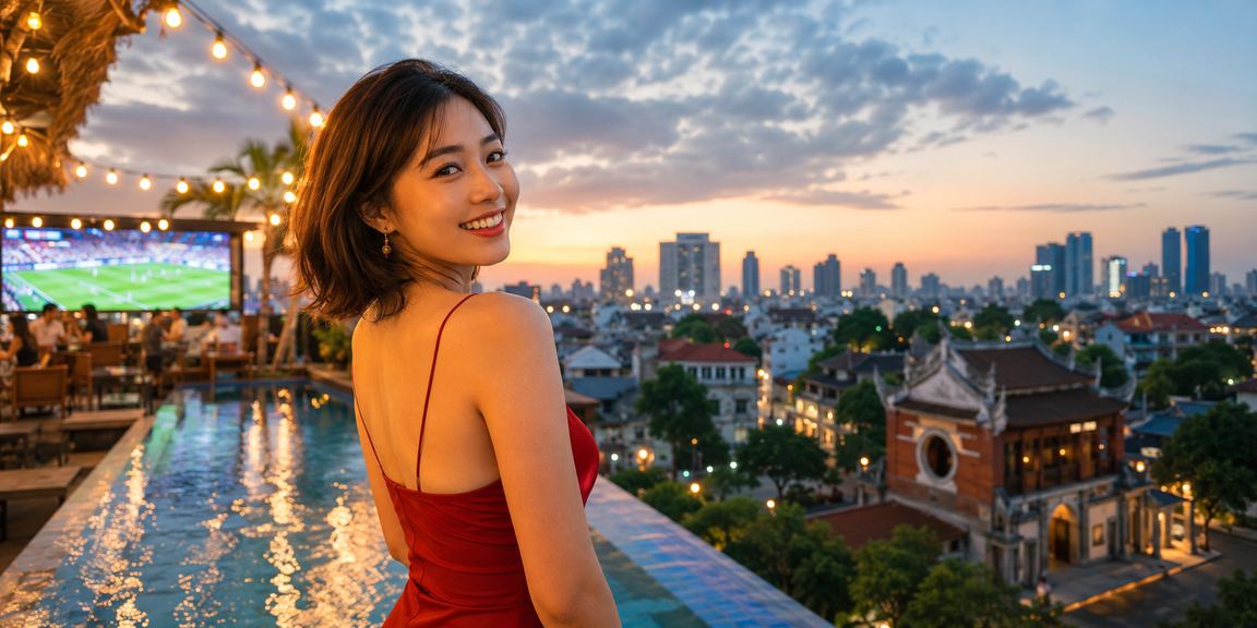 Người chơi sử dụng ứng dụng thể thao trên điện thoại tại Hà Nội